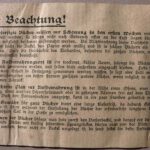 Zettel zur Buchpflege aus den 1920er Jahren in Frakturschrift